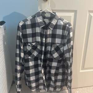 Black and White Flannel Shirt